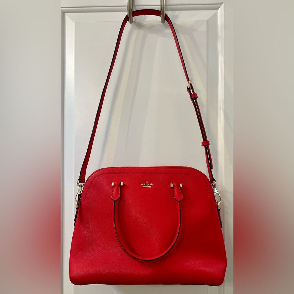 Kate Spade Cameron Street Maise Satchel in vibrant red